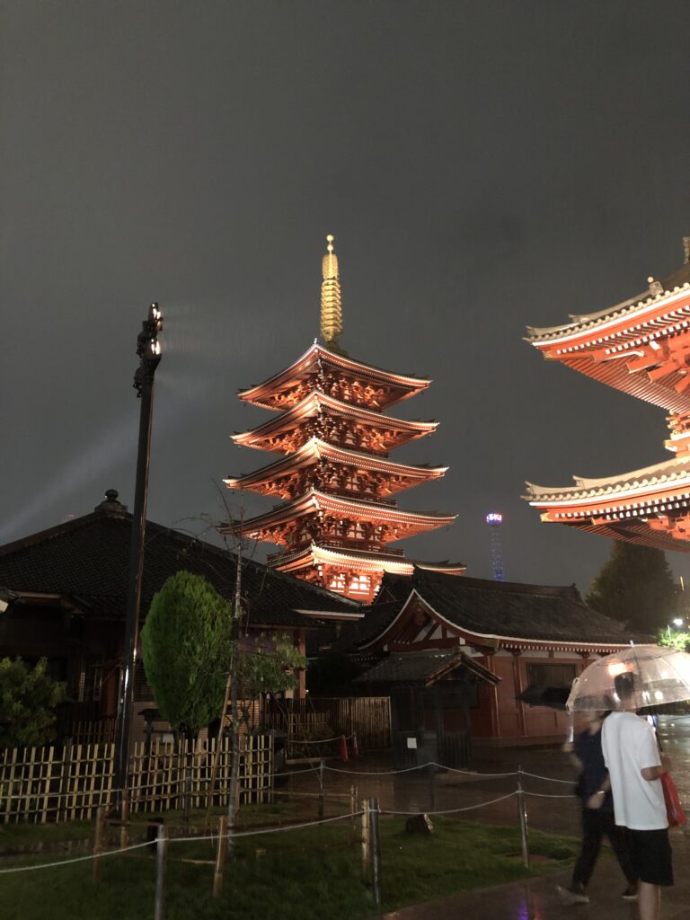 雨の五重塔